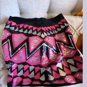 Bebe sequined mini skirt